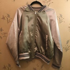 Olive green bomber jacket